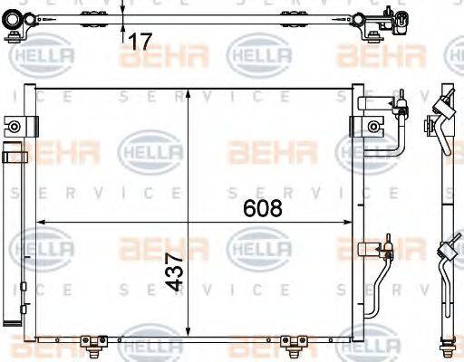 HELLA 8FC351307371 Конденсатор, кондиционер