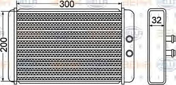 HELLA 8FH351308261 Теплообменник, отопление салона