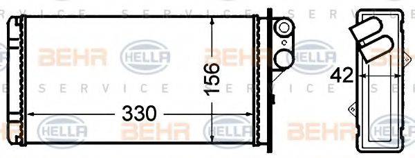 HELLA 8FH351308521 Теплообменник, отопление салона