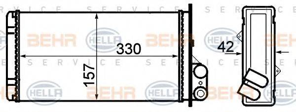 HELLA 8FH351308541 Теплообменник, отопление салона