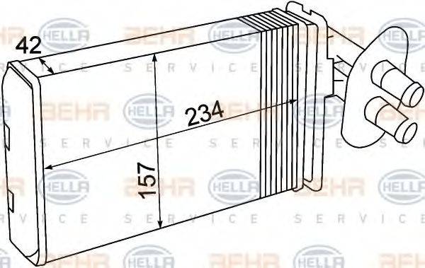 HELLA 8FH351308741 Теплообменник, отопление салона