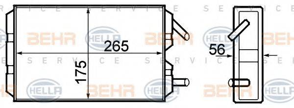 HELLA 8FH351308751 Теплообменник, отопление салона