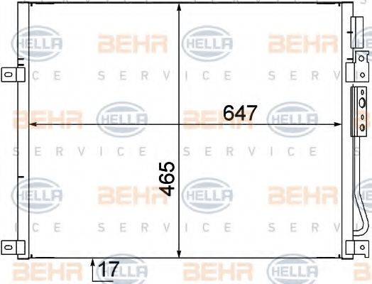 HELLA 8FC351309111 Конденсатор, кондиционер