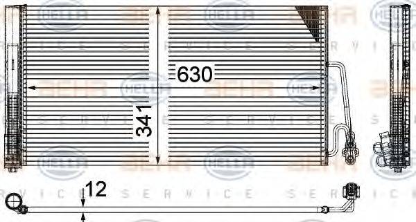 HELLA 8FC351309381 Конденсатор, кондиционер
