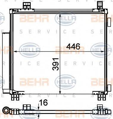 HELLA 8FC351310211 Конденсатор, кондиционер