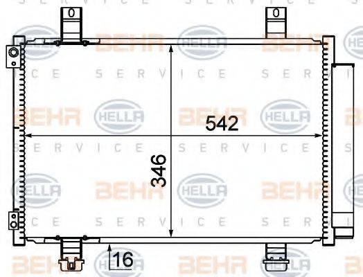 HELLA 8FC351310291 Конденсатор, кондиционер