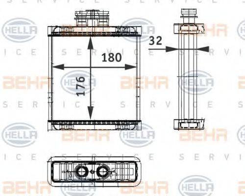 HELLA 8FH351311111 Теплообменник, отопление салона