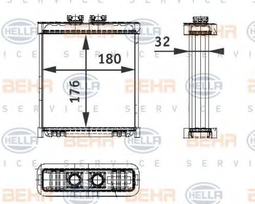 HELLA 8FH351311121 Теплообменник, отопление салона