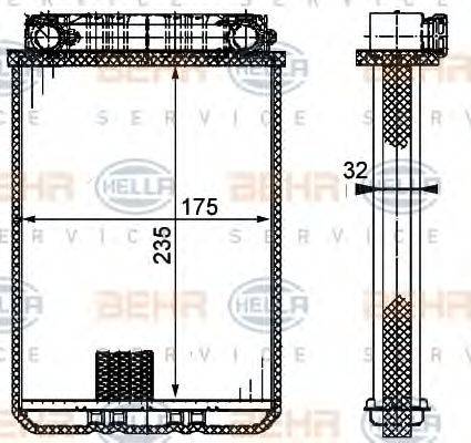 HELLA 8FH351311181 Теплообменник, отопление салона