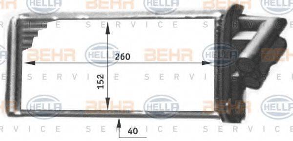 HELLA 8FH351311711 Теплообменник, отопление салона