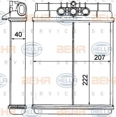 HELLA 8FH351311721 Теплообменник, отопление салона