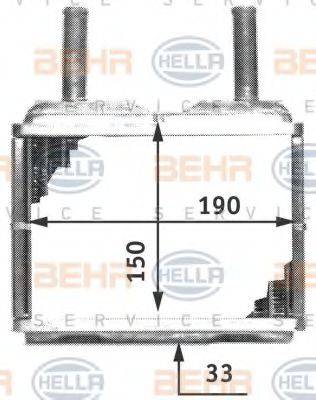 HELLA 8FH351311771 Теплообменник, отопление салона