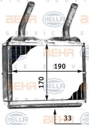 HELLA 8FH351311781 Теплообменник, отопление салона