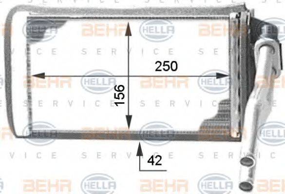 HELLA 8FH351312001 Теплообменник, отопление салона