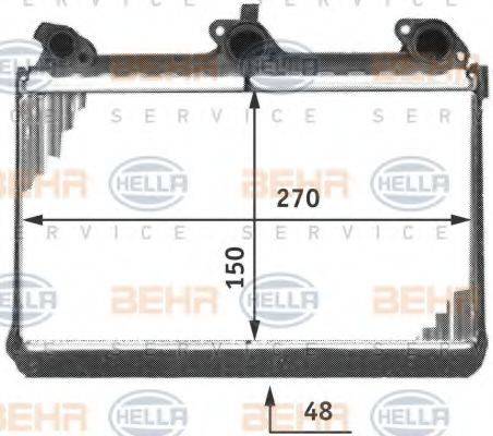 HELLA 8FH351312011 Теплообменник, отопление салона