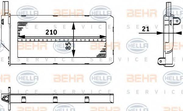 HELLA 8FH351312121 Теплообменник, отопление салона