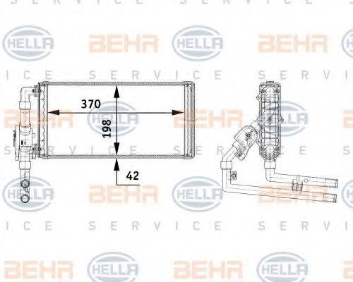 HELLA 8FH351312191 Теплообменник, отопление салона