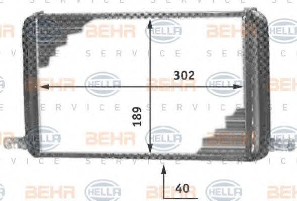 HELLA 8FH351312241 Теплообменник, отопление салона