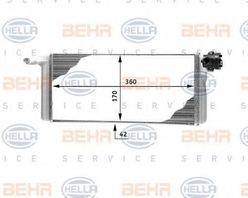 HELLA 8FH351312311 Теплообменник, отопление салона