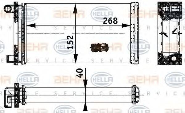 HELLA 8FH351312391 Теплообменник, отопление салона