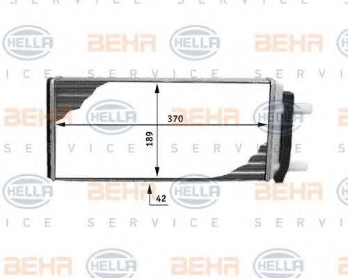 HELLA 8FH351312481 Теплообменник, отопление салона