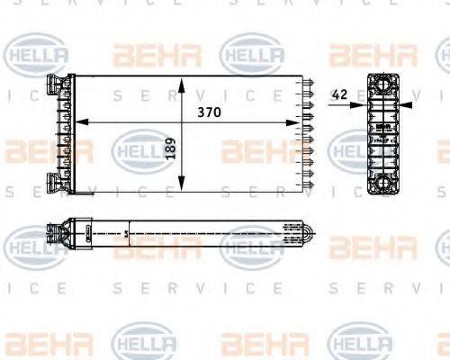 HELLA 8FH351312551 Теплообменник, отопление салона