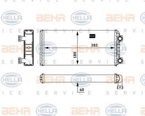 HELLA 8FH351312591 Теплообменник, отопление салона