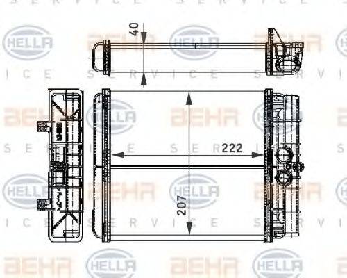 HELLA 8FH351312791 Теплообменник, отопление салона