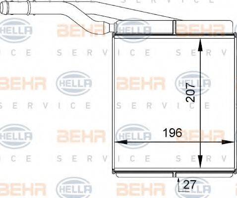 HELLA 8FH351313091 Теплообменник, отопление салона