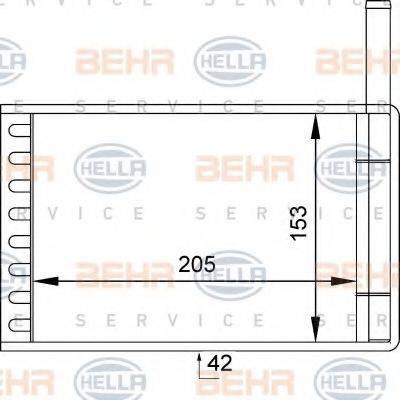 HELLA 8FH351313111 Теплообменник, отопление салона