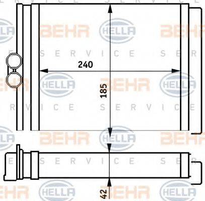 HELLA 8FH351313151 Теплообменник, отопление салона