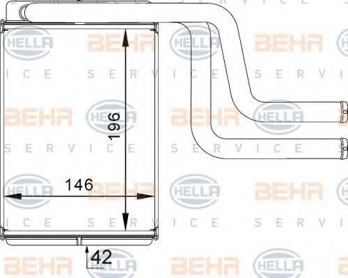 HELLA 8FH351313161 Теплообменник, отопление салона