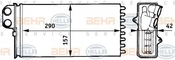 HELLA 8FH351313431 Теплообменник, отопление салона