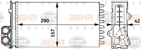 HELLA 8FH351313441 Теплообменник, отопление салона