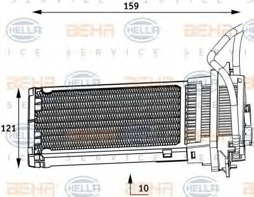 HELLA 8FH351313561 Теплообменник, отопление салона