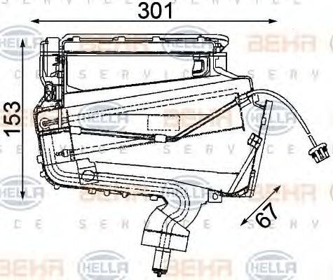 HELLA 8FZ351315031 Испаритель, кондиционер