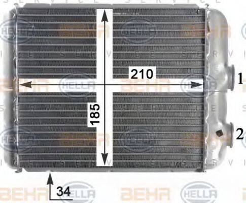 HELLA 8FH351315341 Теплообменник, отопление салона