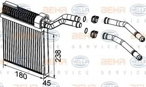 HELLA 8FH351315611 Теплообменник, отопление салона