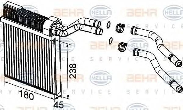 HELLA 8FH351315621 Теплообменник, отопление салона