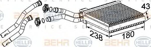 HELLA 8FH351315641 Теплообменник, отопление салона