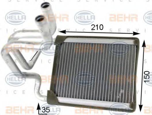 HELLA 8FH351315701 Теплообменник, отопление салона