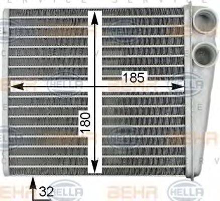 HELLA 8FH351315781 Теплообменник, отопление салона