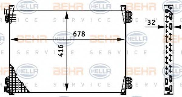 HELLA 8FC351317251 Конденсатор, кондиционер