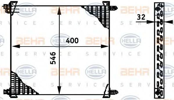 HELLA 8FC351317301 Конденсатор, кондиционер