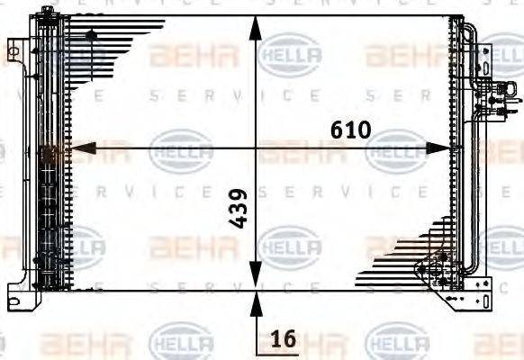 HELLA 8FC351317631 Конденсатор, кондиционер