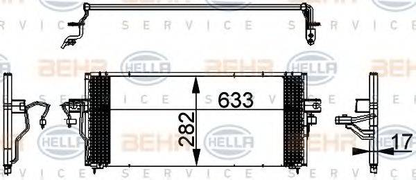 HELLA 8FC351317731 Конденсатор, кондиционер