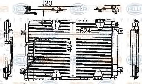 HELLA 8FC351318781 Конденсатор, кондиционер