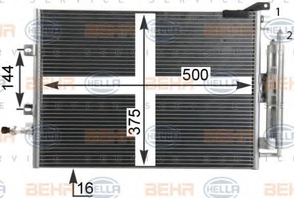 HELLA 8FC351319241 Конденсатор, кондиционер