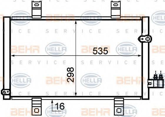 HELLA 8FC351319271 Конденсатор, кондиционер