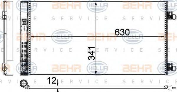 HELLA 8FC351319641 Конденсатор, кондиционер